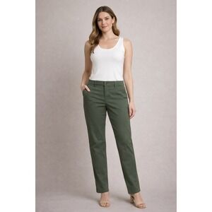 Vince Womens Green Stretch Cotton Twill Chino Tapered Pants Size 8 Corp Office